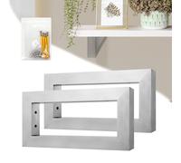 NAIZY 2 mensole da parete 35 x 15 cm, in acciaio inox, per lavabo, stabile supporto per asciugamani, con set completo di accessori di montaggio