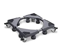 NAIZY 8 piedi Supporto per Lavatrice Regolabile Piedistallo per Lavatrice Base Lavatrice MAX 200kg per Asciugatrice, Congelatore, Lavatrice e Frigorifero (Grigio, con 4 ruote)