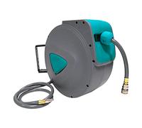 NAIZY Avvolgitubo Automatico per Aria Compressa 10m con Attacco Rapido e Palla di Bloccaggio, Grigio