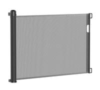 NAIZY Cancelletto di Sicurezza a Scomparsa Regolabile da 0-150cm per Porte e Scale, Adatto per Interni ed Esterni - Nero