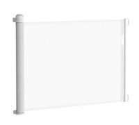 NAIZY Cancelletto di Sicurezza a Scomparsa Regolabile da 0-150cm per Porte e Scale, Adatto per Interni ed Esterni - Bianco