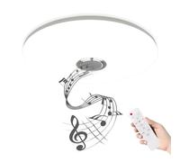 NAIZY Lampada da soffitto a LED da 72 W, piatta, RGB, dimmerabile, con telecomando o controllo app i-link, lampada da soffitto regolabile, cielo stellato, incl. voci Bluetooth