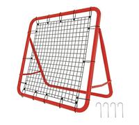 NAIZY Rete di Rimbalzo per Calcio 100x65 cm Prellwand Kicker pieghevole 4 Livelli Regolabili Accessorio per Allenamento Sportivo Struttura in Tubo d'Acciaio + Rete in PE Esercizi Tiri di Calcio ecc.