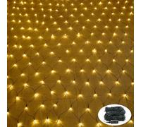 NAIZY Rete Luminosa a LED 6M x 2M 280 LEDs Tenda Luci di Netta 8 Modalità Fata di Luce a Rete per Natale, Matrimoni, Feste - Bianco Caldo