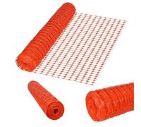 NAIZY Rete metallica da 100 cm di altezza, in plastica PE, per conigli, tagliabile, colore arancione, per topi Fences, rete metallica di diverse lunghezze, 80 m