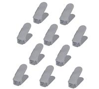 NAIZY Set di 20 portascarpe regolabili in altezza, organizer per scarpe, in plastica, salvaspazio, colore: grigio