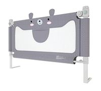 NAIZY Sponda per Letto per Bambini 150 cm Sponda per Lettino Portatile con Sponda Regolabile in Altezza per Culle, Letti dei Genitori e Tutti i Materassi in Legno Massello - Grigio 150 cm