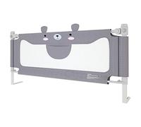 NAIZY Sponda per Letto per Bambini 200 cm Sponda per Lettino Portatile con Sponda Regolabile in Altezza per Culle, Letti dei Genitori e Tutti i Materassi in Legno Massello - Grigio 200 cm