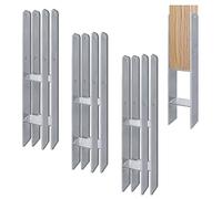 NAIZY Supporti H 6 Pezzi Zincati 600mm Resistenti per Montanti Quadrati Base a H 101mm per Pensiline Costruzioni su Pali Torri Recinzioni Pergole