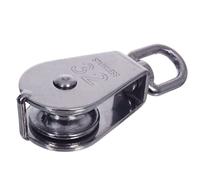 NAJDER Bozzello in acciaio inox Diametro 50 mm, Carrucola di sollevamento, Puleggia di sollevamento Carico di rottura 1940 kg, Carrucola mimetica per funi Diametro massimo 10 mm, Robusta e durata