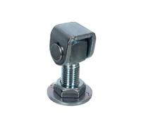 NAJDER Cerniera per cancello a saldare M16, cerniera per cancello a saldare regolabile, filettatura M16, acciaio zincato per giardino esterno