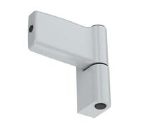 NAJDER Cerniera per porta in PVC Jocker 120 kg Altezza battuta: 17,5 mm, Cerniera per ante, Cerniera in zama, Struttura monolitica, Antieffrazione, Colore: Argento