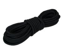 NAJDER Corda in polipropilene nera diametro 12 mm lunghezza 20 m, carico di rottura 14150 N, corda intrecciata universale, paracord, per campeggio, sopravvivenza, giardino, legatura, artigianato