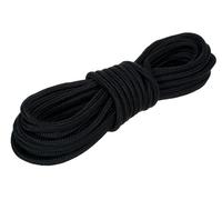 NAJDER Corda in polipropilene nera diametro 8 mm lunghezza 20 m, carico di rottura 7500 N, corda intrecciata universale, paracord, per campeggio, sopravvivenza, giardino, legatura, artigianato