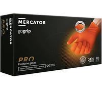 NAJDER Guanti monouso in nitrile diamantato, professionali, guanti da lavoro, struttura a diamante, protezione meccanica, ultraresistenti, taglia L, 50 pezzi, arancione