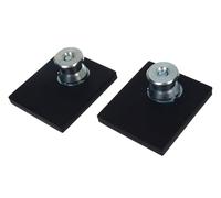 NAJDER Kit di due piastre di montaggio per maniglie rettangolari per porte con un lato PR 45°, acciaio inox, colore: nero scuro RAL 9005