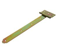 NAJDER Set di 2 cerniere a T zincate da 300 mm, carniere per legno, cerniera a croce in legno per cancelli da giardino, per uso interno ed esterno, decorativa, giallo zinco