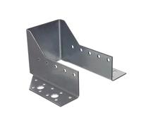 NAJDER Set di 2 staffa per travi 120 x 120 mm, morsetto per travi tipo A, supporti per travi, connettore per travi a flangia esterna, staffa a U zincata per l'assemblaggio di travetti in legno