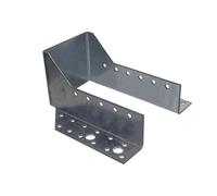 NAJDER Set di 2 staffa per travi 150 x 70 mm, morsetto per travi tipo A, supporti per travi, connettore per travi a flangia esterna, staffa a U zincata per l'assemblaggio di travetti in legno