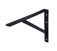 NAJDER Staffa per scaffale 250x200 mm, supporto per scaffale, staffa a muro a triangolo, staffa per scaffale rinforzata, montaggio a muro, supporto per scaffale, 330kg Heavy Duty, nero AMIG (2 pezzi)