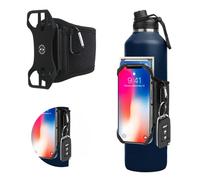 NAJILI Porta Bottiglia d'Acqua per Telefono Cellulare, 2 In 1 Borsa Per Borraccia, Accessori da Palestra Rimovibili e Girevoli a 360° per Telefono da 4,5-6.7'' e Bottiglie d'Acqua da 18-40 Once