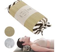 NAJIMI Igusa - Cuscino color antracite, stile tatami giapponese, morbido cuscino dal design tradizionale per yoga, zen, sonno, decorativo, da viaggio, ortopedico, cervicale, lombare, allattamento,