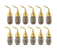 Nakamichi FanLock Excel placcato oro 24 carati 2mm Pin Spine a banana connettore, 10 AWG - 18 AWG spessore 4mm, per cavo amplificatori di altoparlanti, Hi-Fi Connessione rapida, 12 pezzi (6 paia)