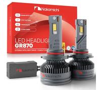 Nakamichi Lampadine LED GR870 Series 9005 Per La Sostituzione, 31,000 Lumen 200W Per Set, Bianco Luce Diurna Super Brillante, Collega E Usa, Abbaglianti E Anabbaglianti, Confezione Da 2, 6000K