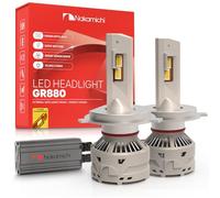 Nakamichi Lampadine LED GR880 Series H4 Per La Sostituzione, 33,000 Lumen 300W Per Set, Bianco Xeno Super Luminoso, Collega E Usa, Abbaglianti E Anabbaglianti, Confezione Da 2, 6000K, H4 (HB2 9003)