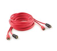 Nakamichi RCA Oxygen Free Copper (OFC) Cavo da 2 maschio a 2 maschio Audio Stereo Subwoofer Cavo ausiliario per amplificatore Home Theater Sistemi Hi-Fi Altoparlanti per auto Ricevitore (3 metri)