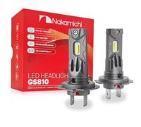 Nakamichi Serie GS810 Lampadine LED H7 per Fari e Fendinebbia, 12.000 Lumen 44W per Set, Bianco Freddo, Plug and Play, Fascio 1:1, Confezione da 2, 4300K, H7