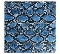 NAKAN 135x100cm Tessuto in Ecopelle Finta Pelle Modello Serpente 1mm Spessore Tessuto da Tappezzeria in Vinile per Cucito Fai da Te Artigianato, Decorazioni, Poltrone(Color:blue4)