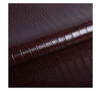 NAKAN Coccodrillo Modello Tessuto Ecopelle Finta Pelle al Metro 100x138cm PU Tessuto da Tappezzeria in Pelle Sintetica per Borse, Coprisedili, Artigianato Fai da Te(Color:Dark COFFEE4)