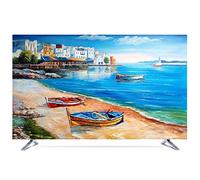NAKAN Copertura TV Antipolvere Protezione Universale da 20"-80" per Schermi Piatti Curvi Copri Televisori Moderni per Interni con Stampa di Paesaggi in Poliestere(Color:Barche,Size:22in)