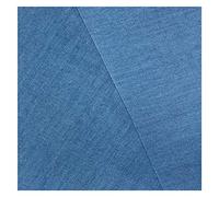 NAKAN Tessuto Denim Lavato al Metro Tessuto Leggero 100% Cotone Largo 150 Cm per Abbigliamento, Cucito Fai da Te, Non Elasticizzato(Color:Azzurro)