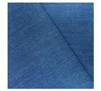 NAKAN Tessuto Denim Lavato al Metro Tessuto Leggero 100% Cotone Largo 150 Cm per Abbigliamento, Cucito Fai da Te, Non Elasticizzato(Color:Blu Medio)