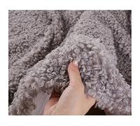 NAKAN Tessuto di Pelliccia Sintetica di Pecora Sherpa 160x50cm ad Alta Densità Tessuto di Pelle Pecora Sintetica Morbida per Cucire, Giocattoli, Cuscini, Costumi Fai da Te(Color:Grigio)