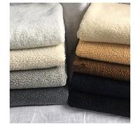 NAKAN Tessuto in Pile Sherpa Pelliccia Sintetica al Metro 160x100cm Tessuto di Pelle di Pecora Finta per Costume, Artigianato Fai da Te, Giocattoli, Decorazioni(Color:Marrone Chiaro)