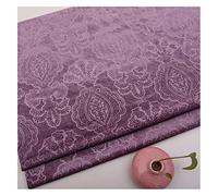 NAKAN Tessuto in Velluto con Motivo Floreale al Metro Tessuto Decorativo Floreale Largo 145cm per Mobili Tappezzeria, Artigianato Fai da Te, Tende, Decorazioni per La Casa(Color:Viola Rosato)
