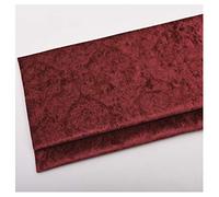 NAKAN Tessuto Velluto Goffrato al Metro 140x100cm Motivo Floreale Materiale in Velluto Decorativo per Poltrona Tappezzeria, Cucito Creativo, Decorazioni(Color:Rosso)
