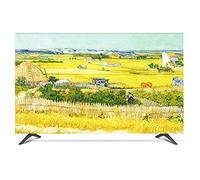 NAKAN Universale Copertura TV Antipolvere 22-80 Pollici Pellicola Salvaschermo per Stampa Artistica Liscia in Tessuto di Poliestere per Televisori al Plasma LED LCD(Color:Campo,Size:32in)