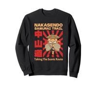 Nakasendo Samurai Trail Giappone Kawaii Neko Edo Periodo Escursionista Felpa