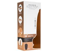Vibratore Spingente Naked Addiction 9 con Radiocontrollo e Batteria Ricaricabile - Color Carne Scuro (23cm)