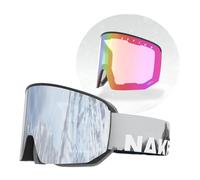 NAKED Optics The NOVA Occhiali da Sci per Uomo, Occhiali da Sci per Donna, Occhiali da Snowboard (NOVA Slate, + lente per maltempo inclusa)