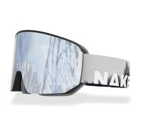 NAKED Optics The NOVA Occhiali da Sci per Uomo, Occhiali da Sci per Donna, Occhiali da Snowboard (NOVA Slate, senza lente in caso di maltempo)