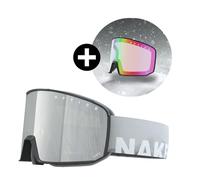 NAKED Optics The Solar, occhiali da sci da uomo, da sci, da donna, da snowboard, da sci con lenti intercambiabili, occhiali da sci (SOLAR Cliff + con vetro maltempo)