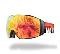 NAKED Optics The STORM Maschera da sci per uomini, occhiali da sci per donne, maschera da snowboard, occhiali da sci con lenti intercambiabili opzionali per maltempo, occhiali da neve, occhiali da sci