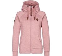 Naketano Brazzo - Felpa con cappuccio da donna con zip, rosa melange, XS