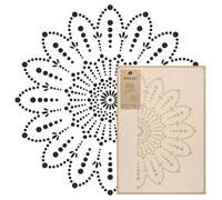 NAKLEO Mandala Stencil per Pittura Grande, Diametro 60 cm, Mandala Uncinetto Pizzo Stencil, Riutilizzabile Plastica Modello, Arte Artigianato DIY, Geometrico Muro Pavimento Legno Tessuto Mobili