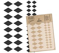 NAKLEO Stencil di Pittura Artigianato, A3 30x42cm Diamanti Rombo, Fai da te Modelli Plastica e Riutilizzabili, Arte Scrapbooking Geometrico Decorazioni Casa, Pareti Muro Legno Mobili
